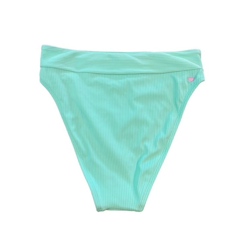 NWOT Stoney Clover High-Leg High-Waist Ribbed Bikini Bottom - M (8-10) - Picture 2 of 3